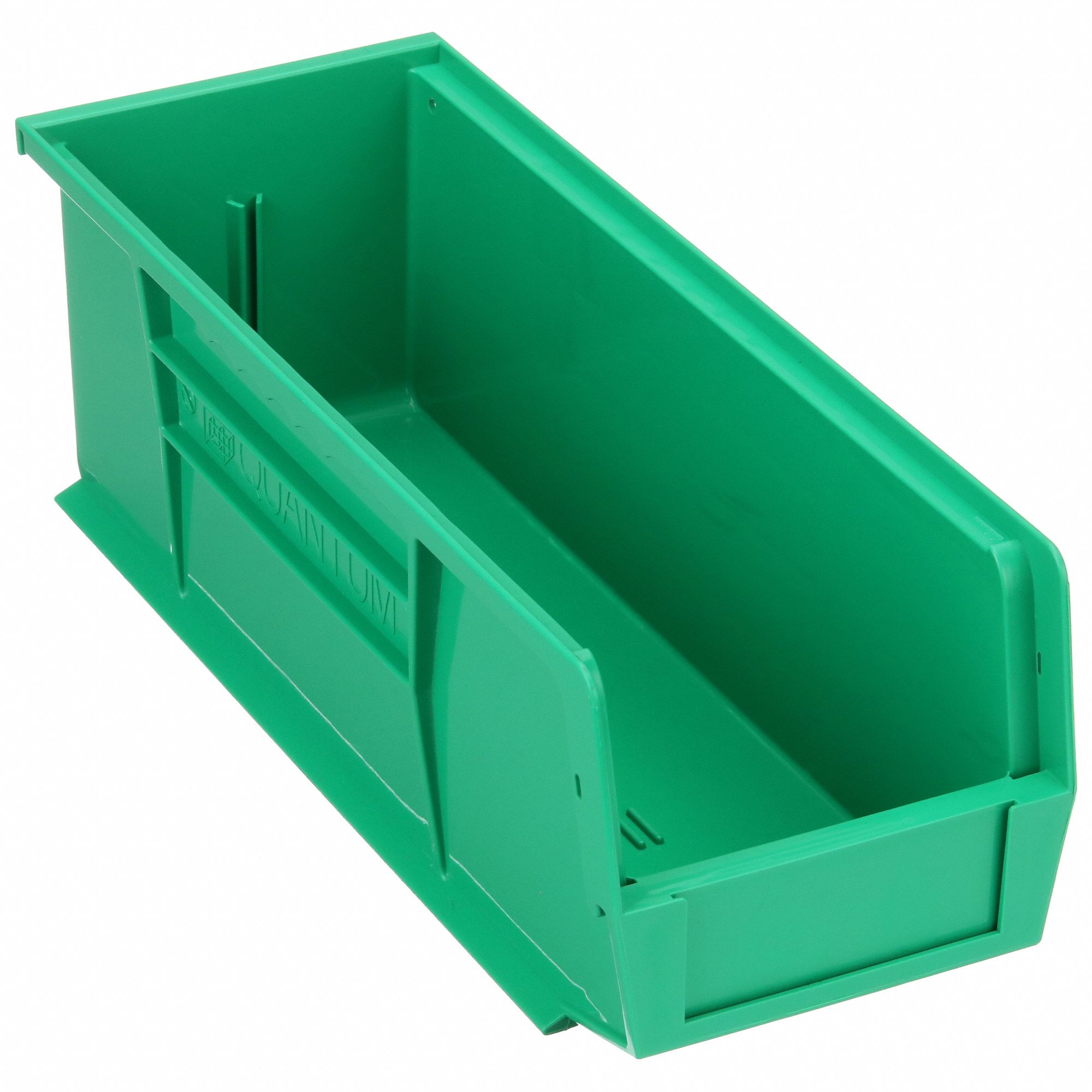 Hang and Stack Bin: 5 1/2 in x 14 3/4 in x 5 in, Green, 50 lb Load Capacity