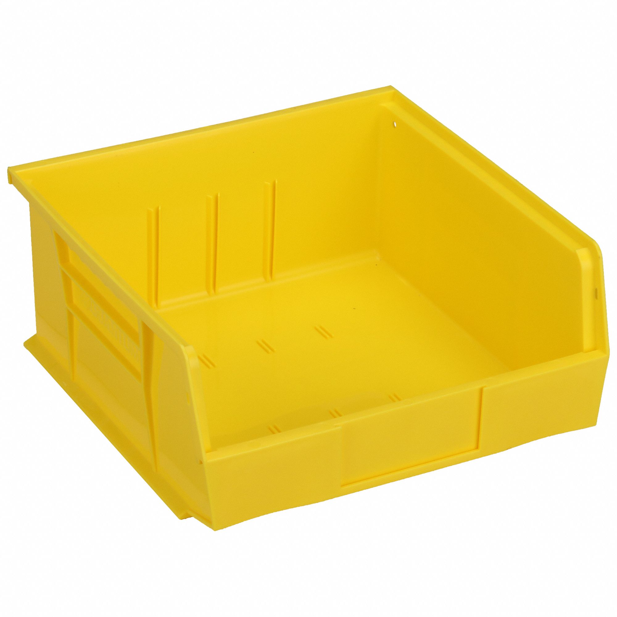 HANG AND STACK BIN, 11 IN X 10⅞ IN X 5 IN, YELLOW, LABEL HOLDERS