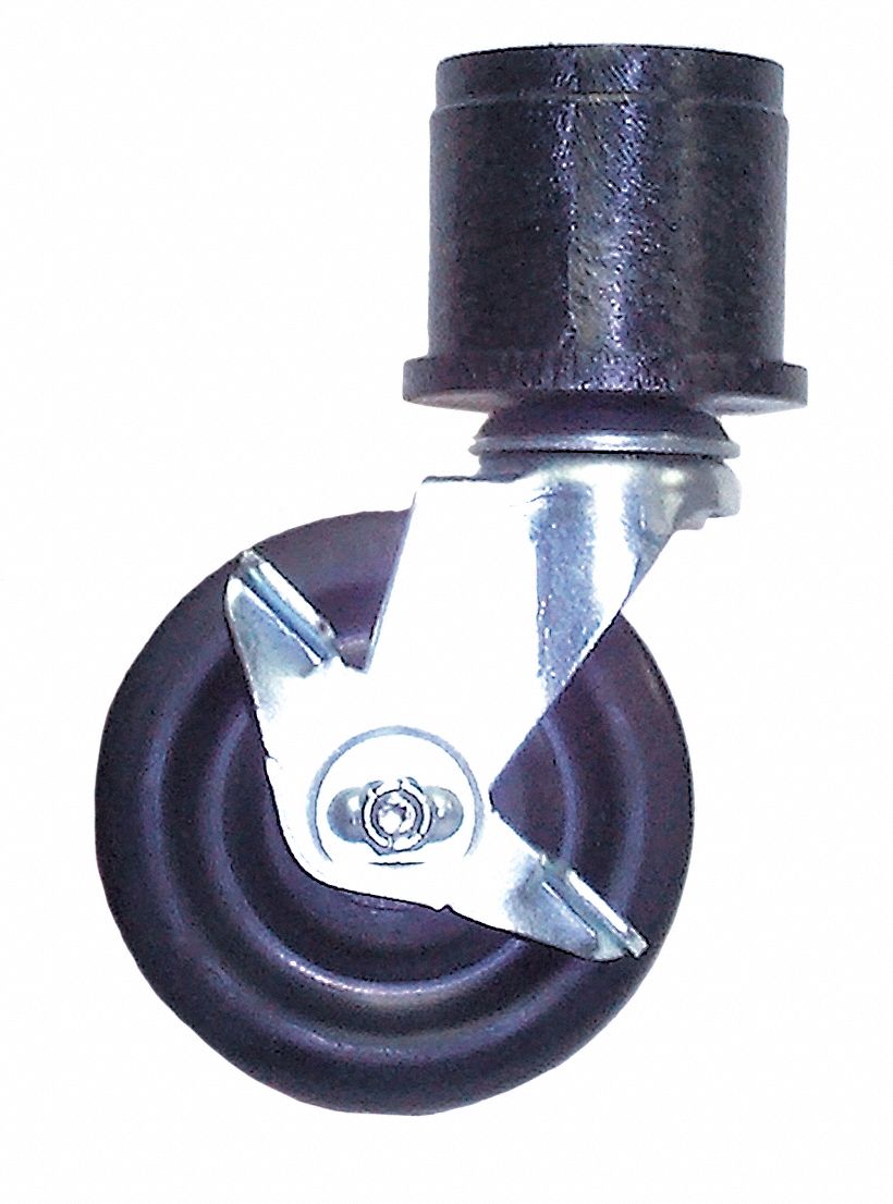 STRUCTURAL PLASTICS, 4 in Caster Wheel Dia, Swivel, Locking Caster