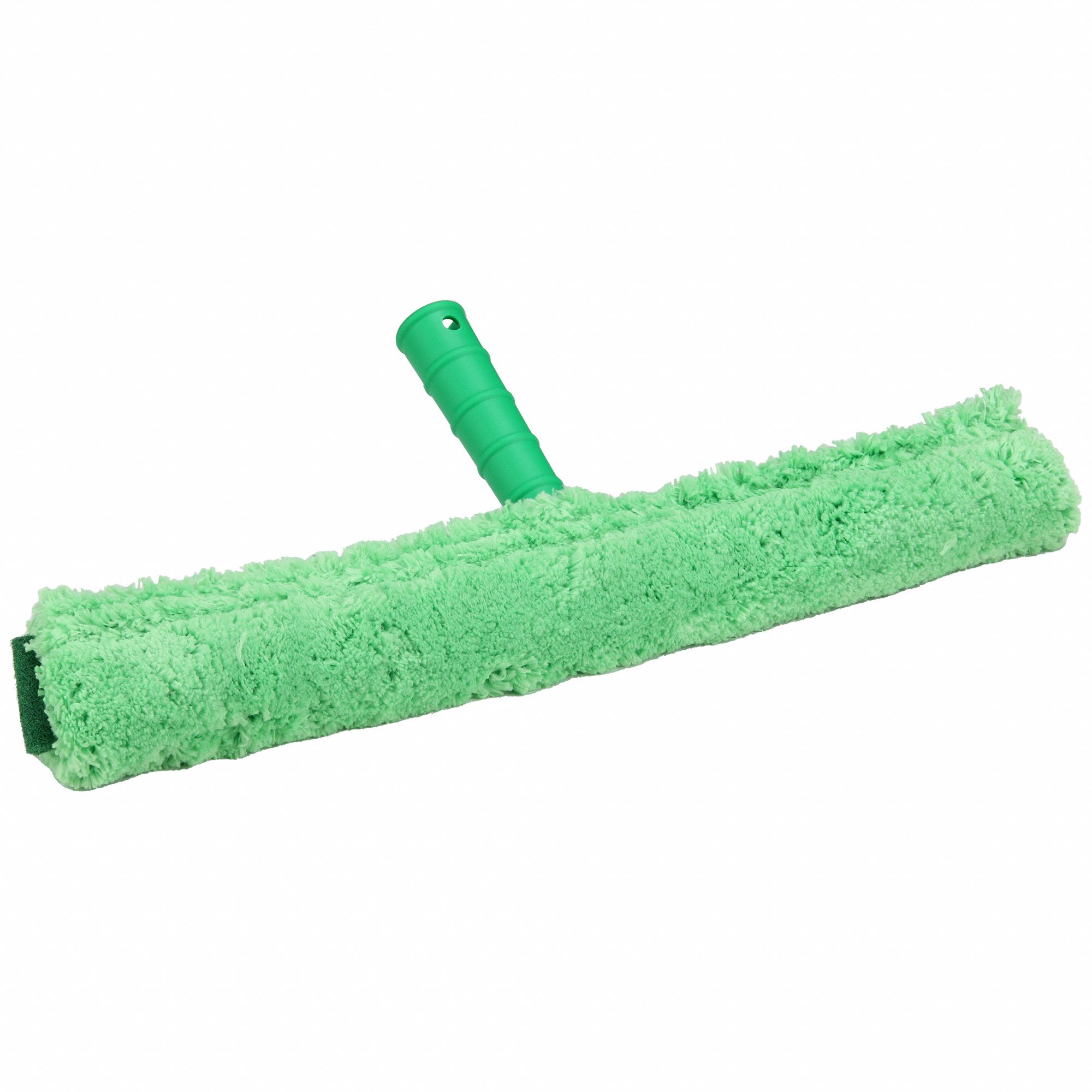 Washer Strip: Green Handle Color, Microfiber, 18 in Pad Lg, Green, 6 in Max Handle Lg