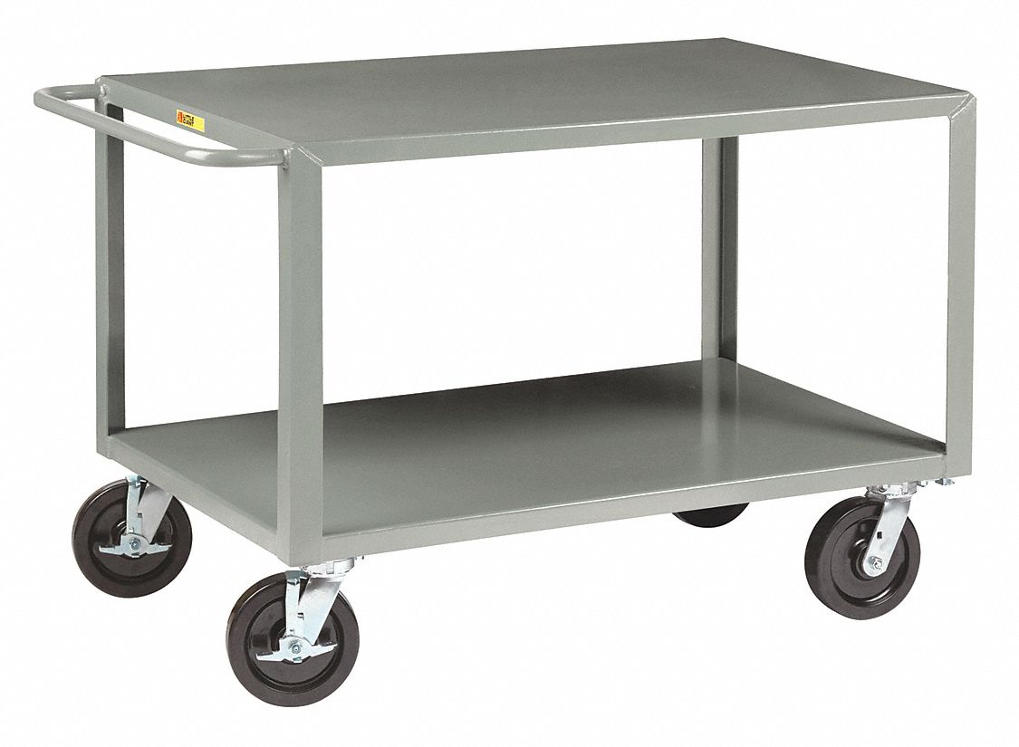 LITTLE GIANT, 5,000 lb Load Capacity, 72 in x 36 in, Utility Cart with Flush Metal Shelves