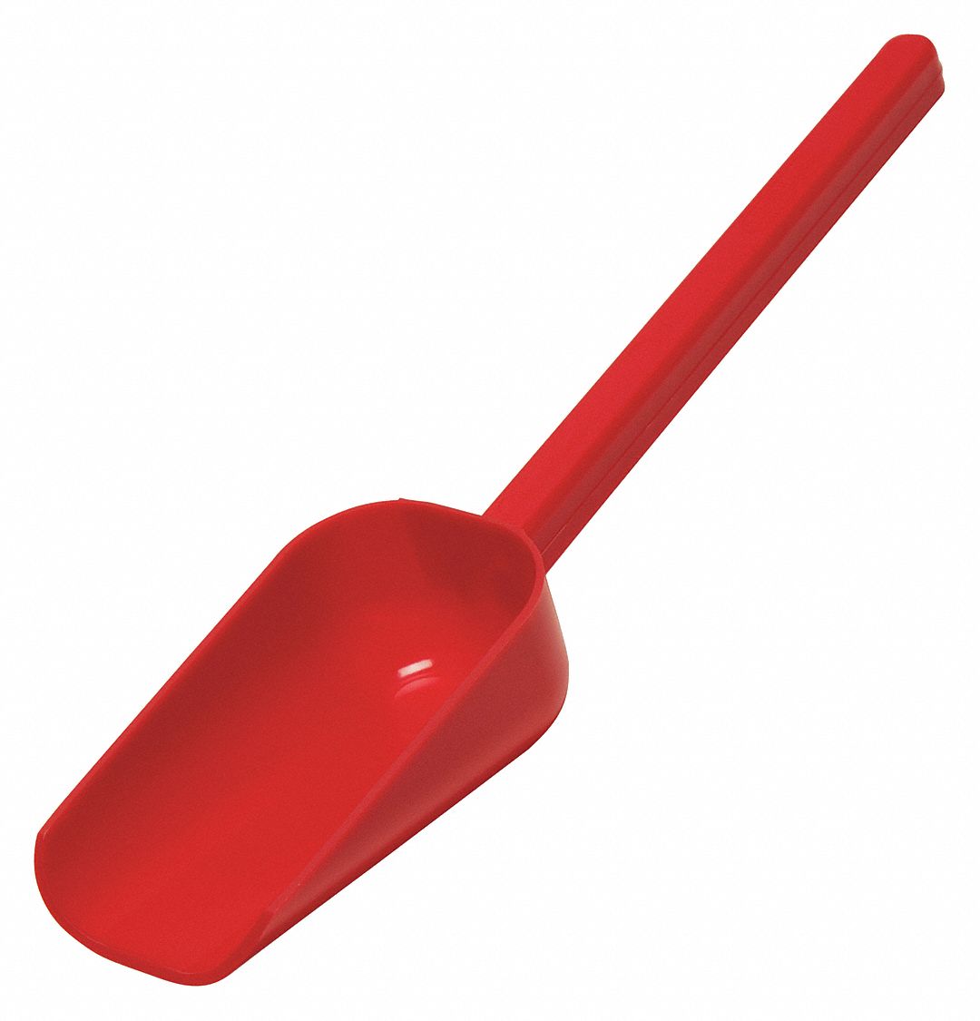 Scoop: Sterile, Polystyrene, 60 mL Capacity - mL, 2 fl oz Capacity - oz, 20.5 cm Overall Lg, Red