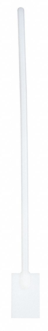 Stirring Paddle: Scraper, Non-Sterile, HDPE, 21 7/8 in Overall Lg, Uncoated, White