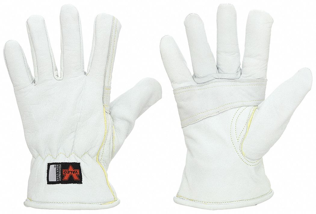 VALEO, White, Split Leather, Mechanics Gloves 9TCJ8VI4888XLWWGL