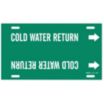 Cold Water Return Strap-On Pipe Markers