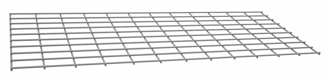 Decking: 96 in   x 18 in, 2, 250 lb Load Capacity, Steel, 5 ga Decking, Gray, Decking, 1 PR