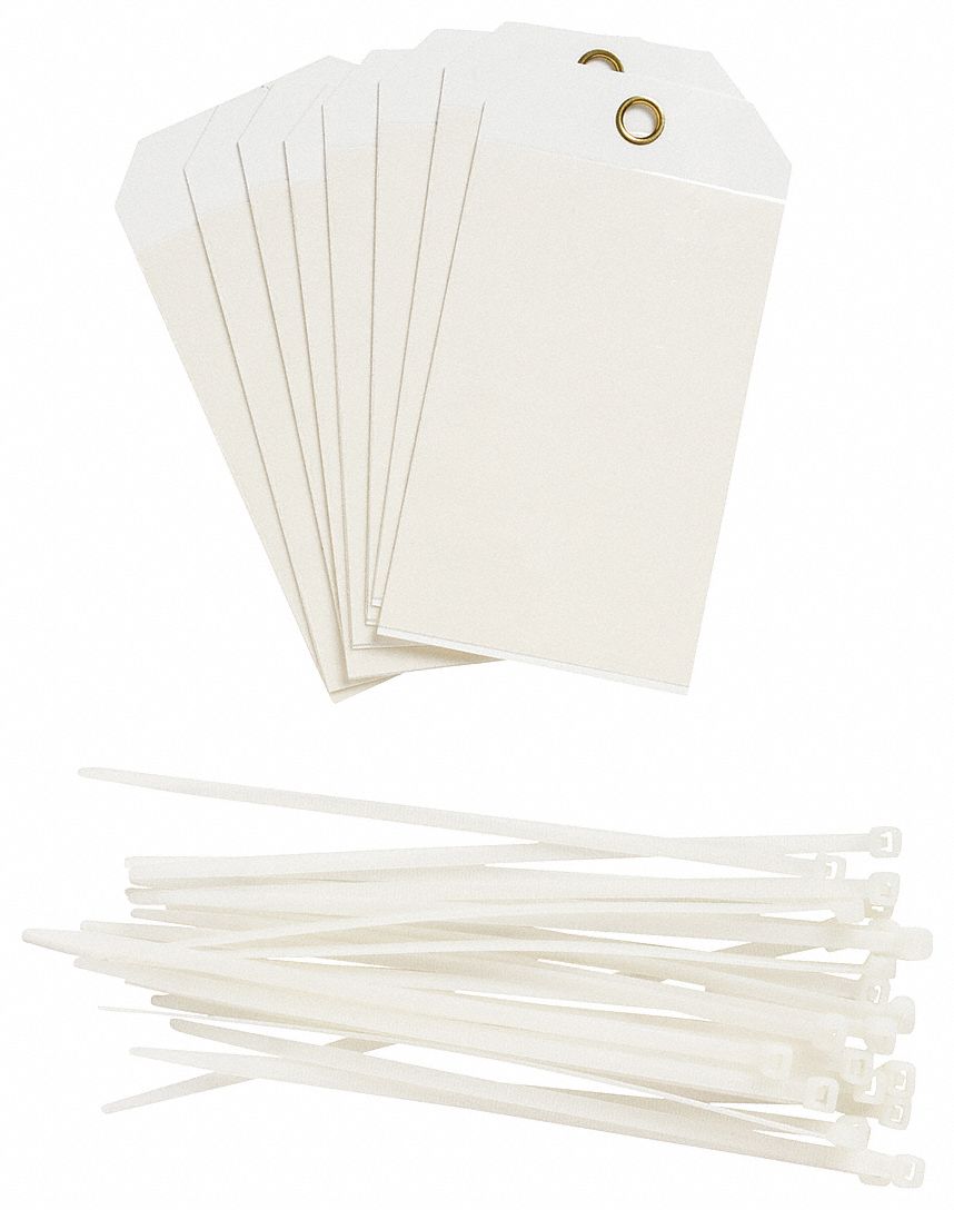 Shipping Tag Colored White PK10