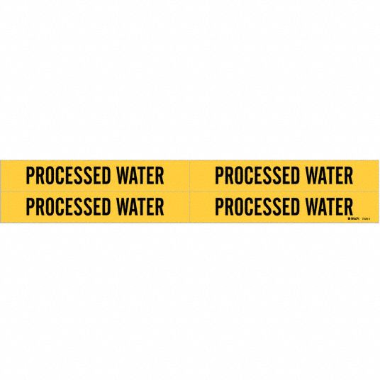Process Water, Yellow, Pipe Marker - 8CT95|7225-4 - Grainger