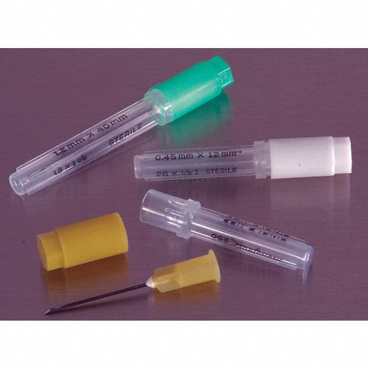 COVIDIEN Hypodermic Needle, Stainless Steel, 3/4 in Length, PK 100