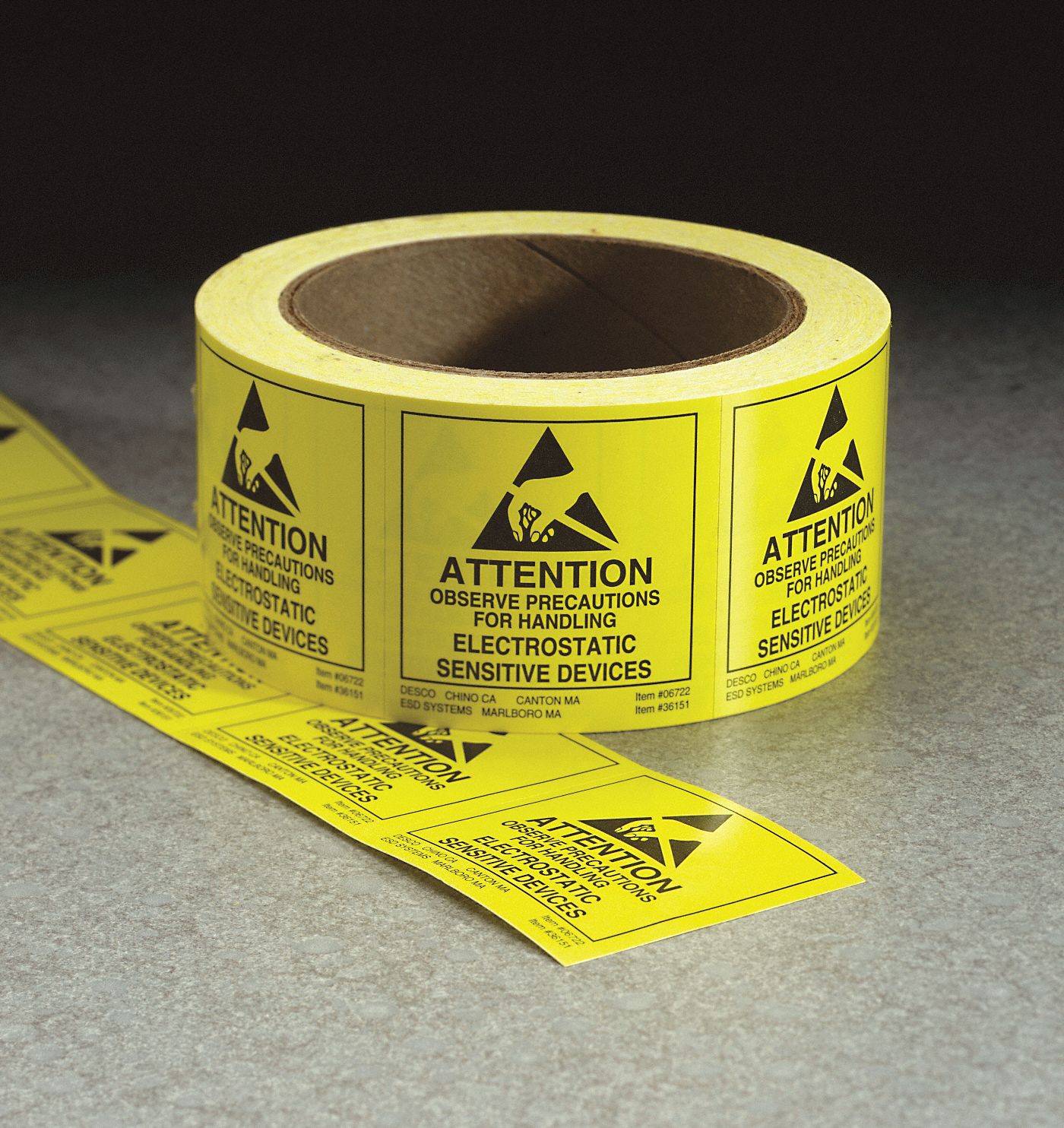 Cardstock, Adhesive Sign Mounting, ESD Susceptibility Label 8CXG9