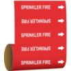 Sprinkler Fire Adhesive Pipe Markers on a Roll