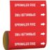 Sprinkler Fire Adhesive Pipe Markers on a Roll