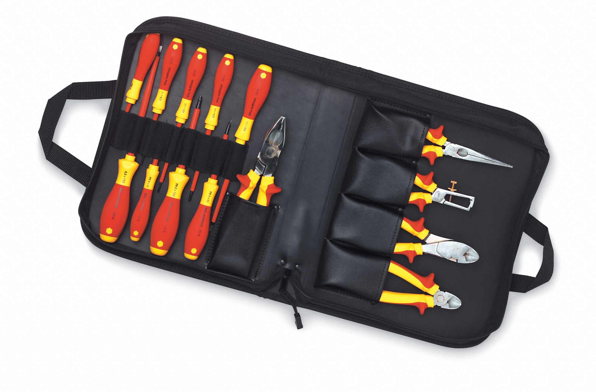 INSULATED TOOL KIT, INSULATED, 10 TOTAL PIECES, TOOL CASE, PLIER/SCREWDRIVER SET