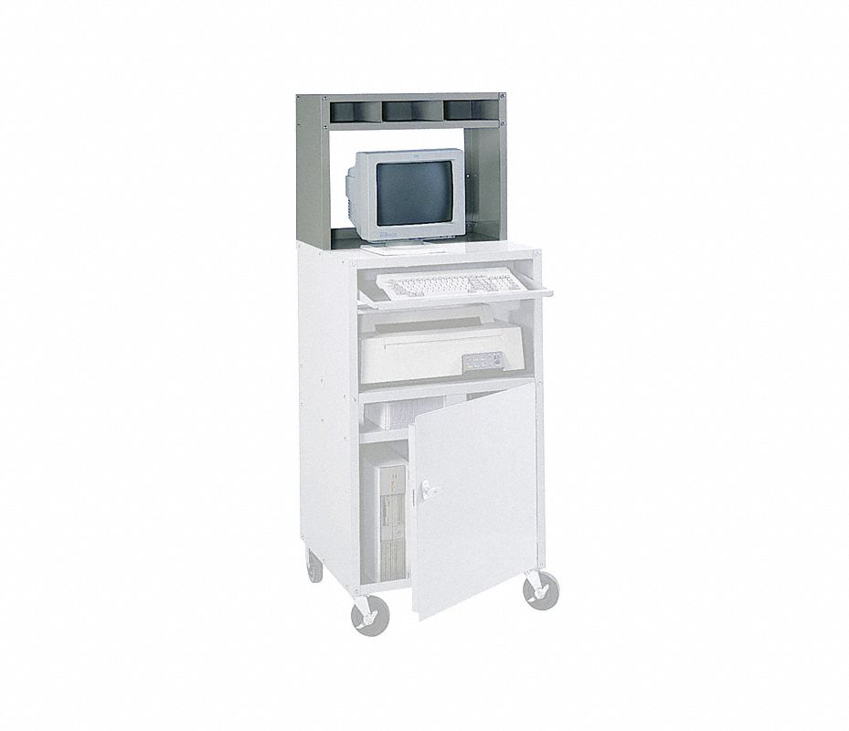 EDSAL Gabinete de Computadora, Gris, 27" x 13" x 21", Acero - Gabinetes