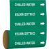 Chilled Water Adhesive Pipe Markers on a Roll