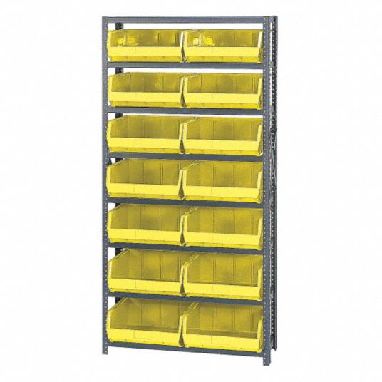 QUANTUM STORAGE SYSTEMS, 36 in x 12 in x 75 in, 1 Sided, Bin