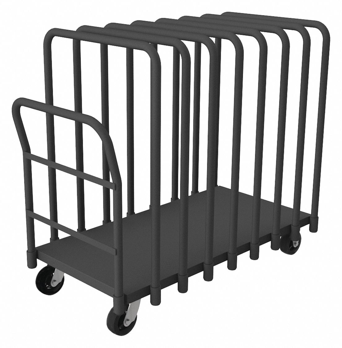 VERTICAL PANEL TRUCK WITH ADJUSTABLE CROSS RAILS, 1,800 LB LOAD CAPACITY, 8 RAILS, SOLID