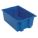 NEST AND STACK CONTAINER,19-1/2 IN,BLUE