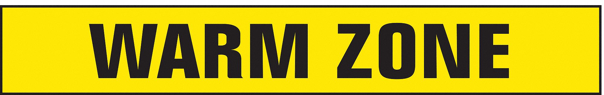 Barricade Tape with Reel: 1, 000 ft Lg, 3 in Wd, Warm Zone Legend, Polyethylene