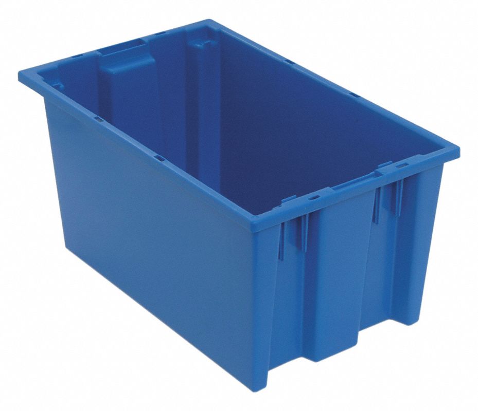 QUANTUM STORAGE SYSTEMS Contenedor para Apilar e Insertar, Azul, Altura