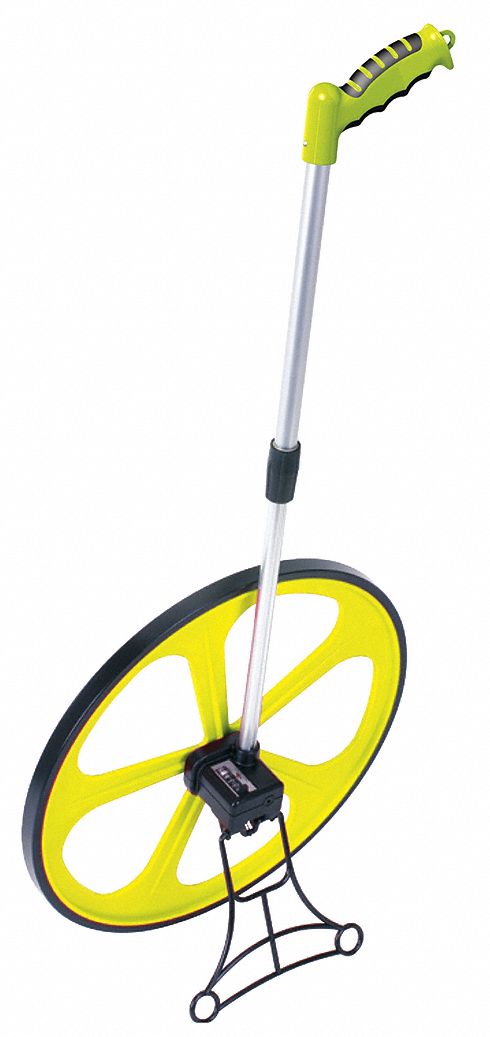 Measuring Wheel: Single Wheel, 59 11/16 in Wheel Circumference, 19 in Wheel Dia., ABS, Polyvinyl