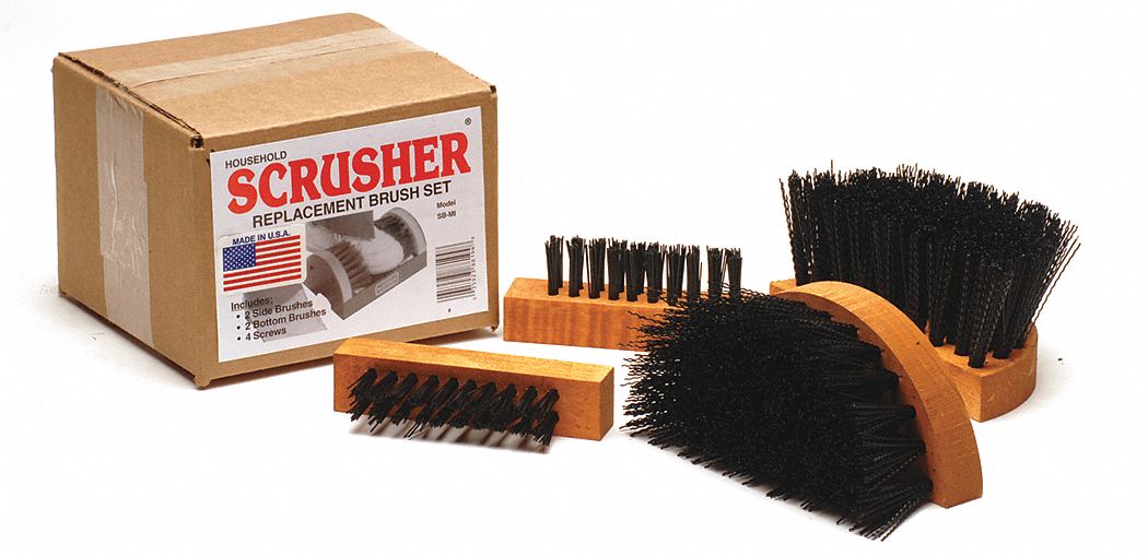 REPLACEMENT BRUSH SET, POLYPROPYLENE, BLACK, FOR STANDARD SCRUSHER BOOT BRUSH