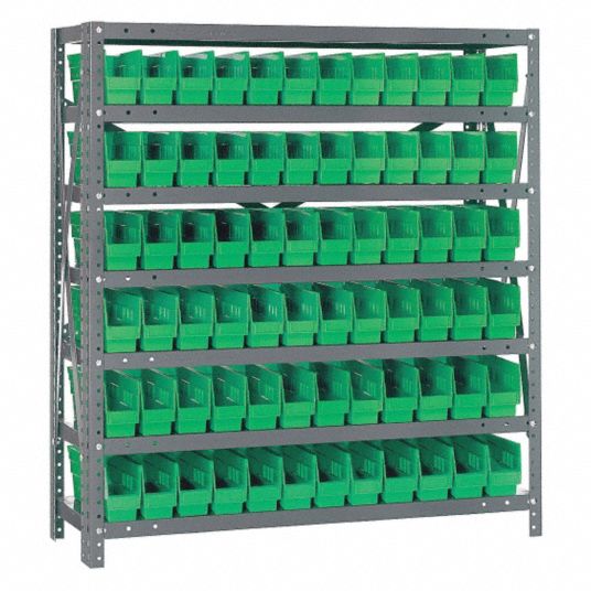 QUANTUM STORAGE SYSTEMS, 36 in x 12 in x 39 in, 1 Sided, Bin Shelving ...