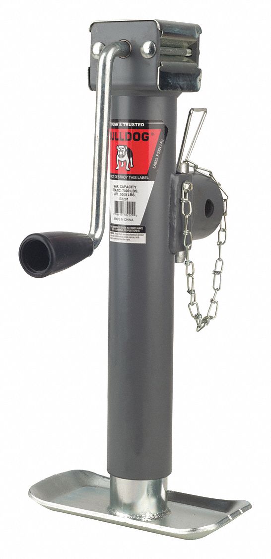 BULLDOG, Sidewind Trailer Jack, 7,000 lb Static Load Capacity