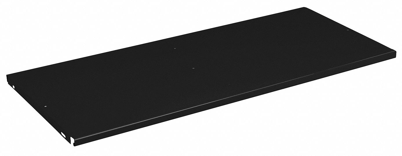 SHELF, BLACK, 18 X 36 X 3/4 IN, CARBON STEEL, POLYESTER/EPOXY POWDER PAINT