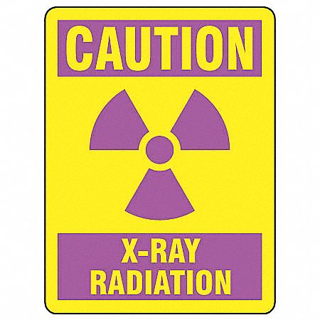 Accuform Signs Safety Sign X-ray Radiation Vinyl - Safety Signs 