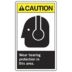 Warning: Wear Hearing Protection In This Area. Signs