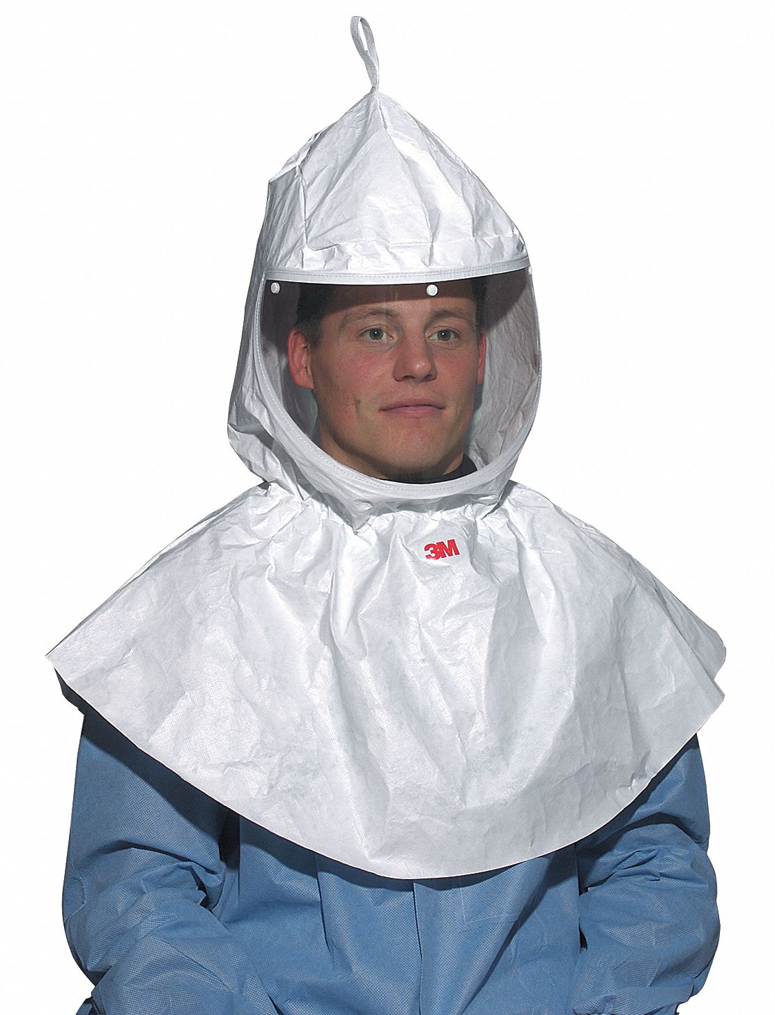 HOOD ASSEMBLY W/ INNER SHROUD/HARDHAT, QC, TYVEK, U, NIOSH, FOR PAPR/SAR