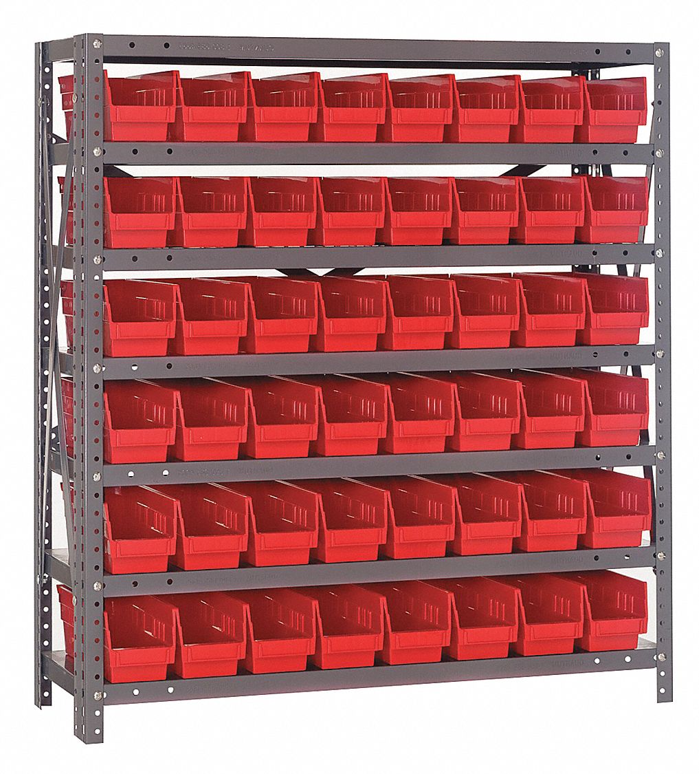 QUANTUM STORAGE SYSTEMS, 36 in x 18 in x 39 in, 1 Sided, Bin Shelving ...