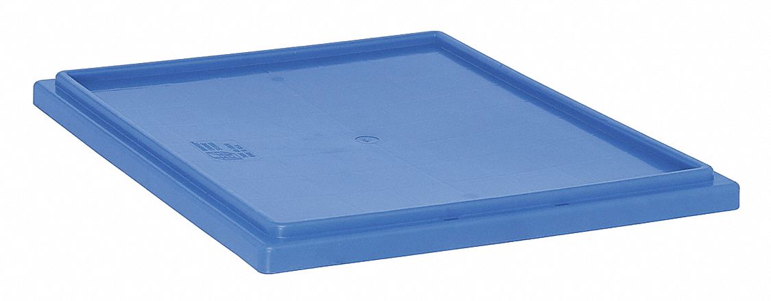 LID, 23½ IN X 19½ IN, BLUE, STACKABLE