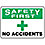 Caution Sign,10 x 14In,GRN and BK/WHT,AL
