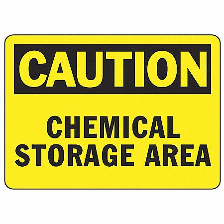 SAFETY SIGN CHEMICAL STORAGE VINL
