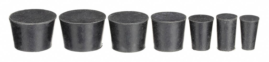 STOPPER ASSORTMENT,BLACK,NATURAL RUBBER