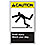 Caution Sign,10 x 7In,YEL and BK/WHT,AL