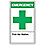 First Aid Sign,10 x 7In,GRN and BK/WHT