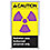 Radiation Sign,10 x 7In,AL,ENG,SURF