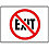 Fire Exit Sign,7 x 10In,R and BK/WHT,AL