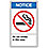Notice No Smoking Sign,10 x 7In,AL,ENG