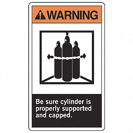 Warning Sign,14 x 10In,ORN and BK/WHT,AL
