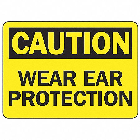 CAUTION SIGN, VINYL, RECTANGLE, ENGLISH, NOT RETROREFLECTIVE GRADE