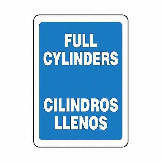 ACCUFORM SpanishBilingual Cylinder Sign, Full Cylinders/Cilindros