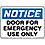 Fire Door Sign,10 x 14In,BK and BL/WHT