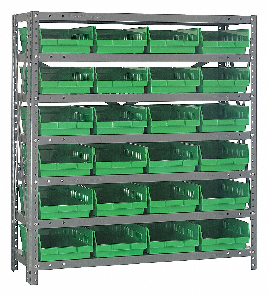 QUANTUM STORAGE SYSTEMS, 36 in x 12 in x 39 in, 1 Sided, Bin Shelving