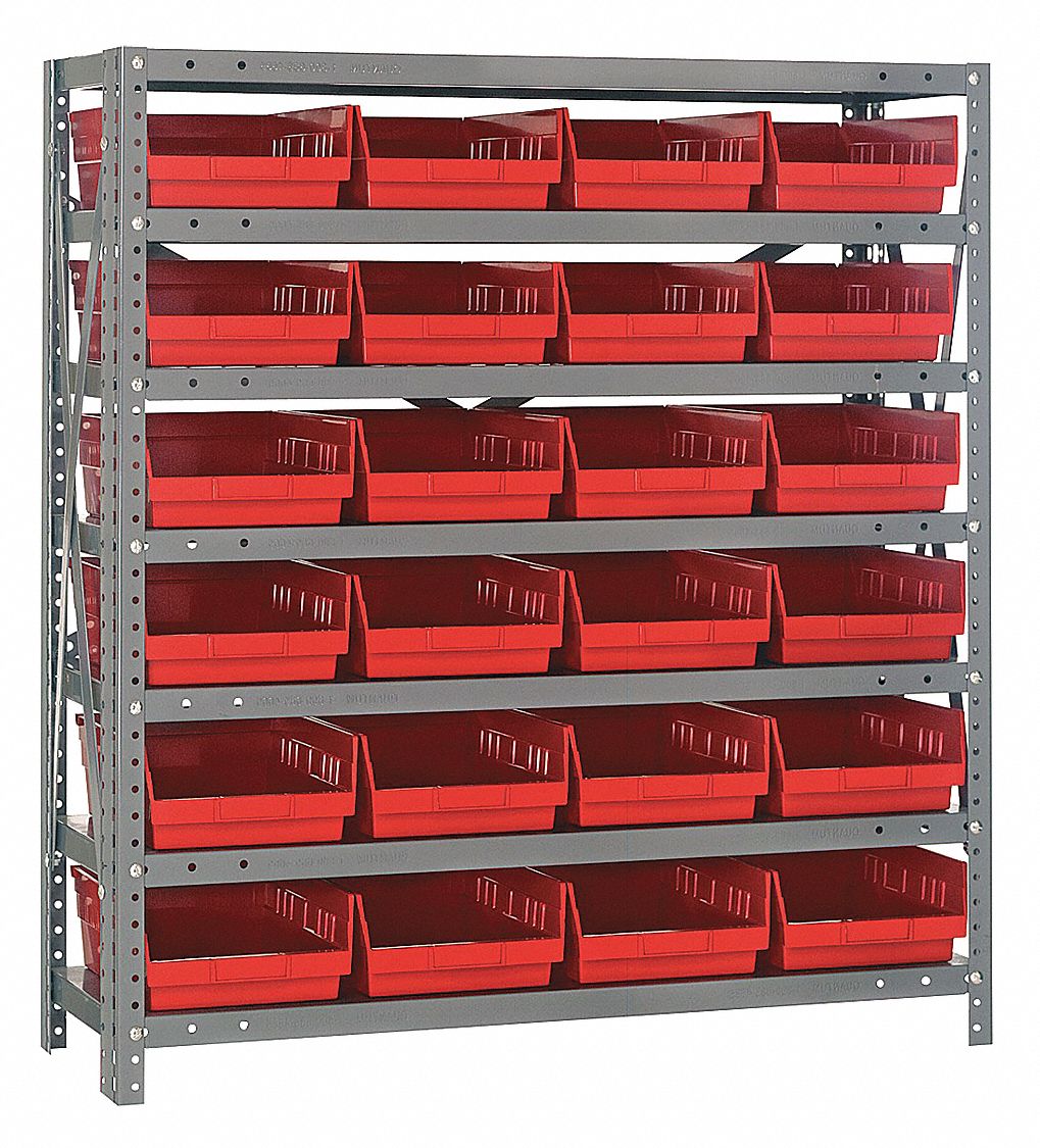 QUANTUM STORAGE SYSTEMS, 36 in x 12 in x 39 in, 1 Sided, Bin Shelving ...