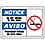 Notice No Smoking Sign,10 x 14In,PLSTC