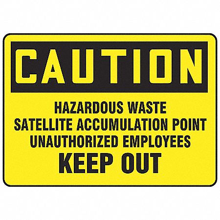 SIGN HAZARDOUS WASTE PLASTIC 10X14